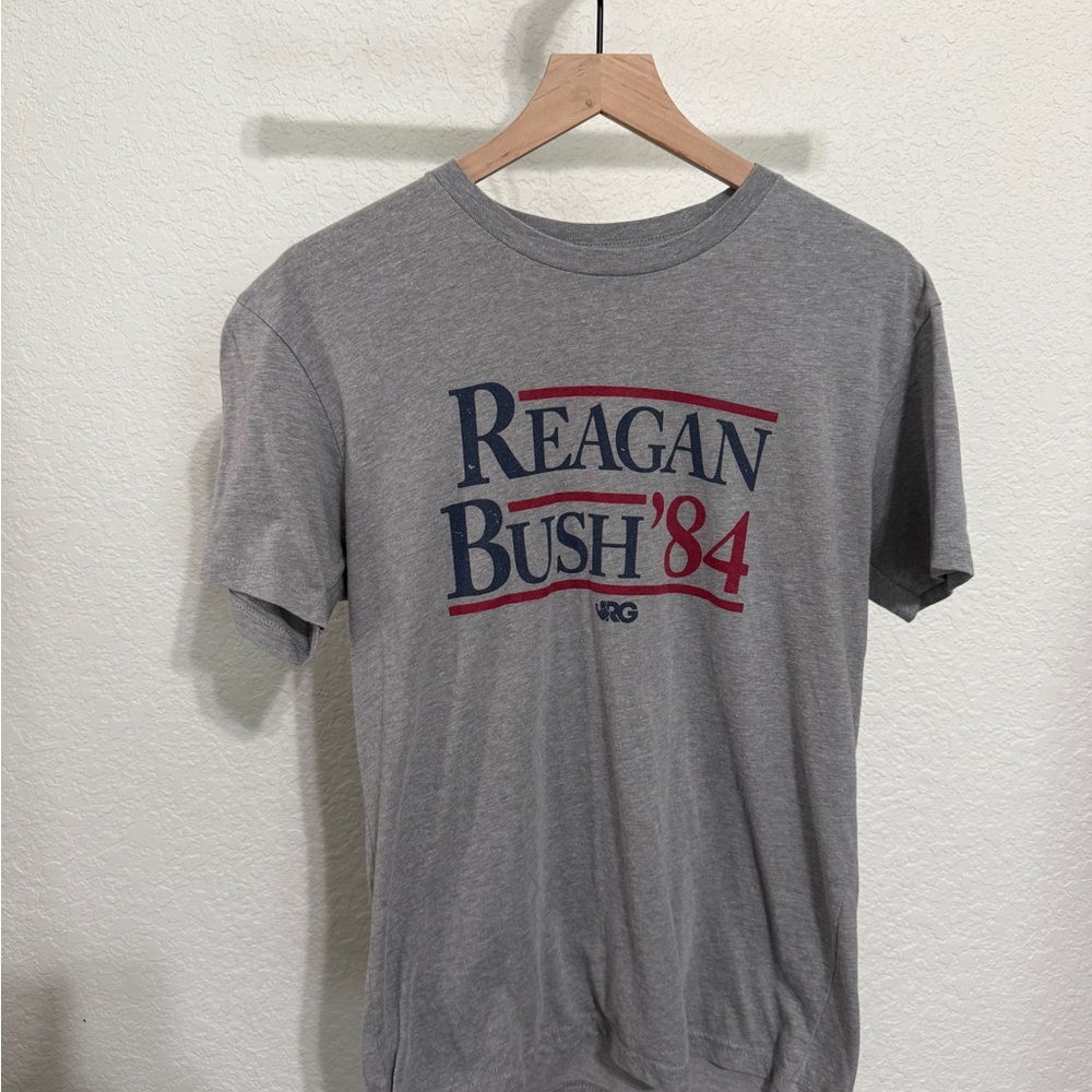 Rowdy Gentleman Gray Reagan Bush Graphic Tee